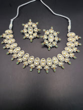 Load image into Gallery viewer, Unique neckline necklace with big stud
